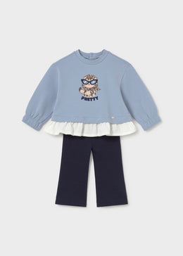 Mayoral Baby Flare Leggings and Sweatshirt Set - Navy