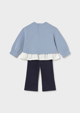 Mayoral Baby Flare Leggings and Sweatshirt Set - Navy