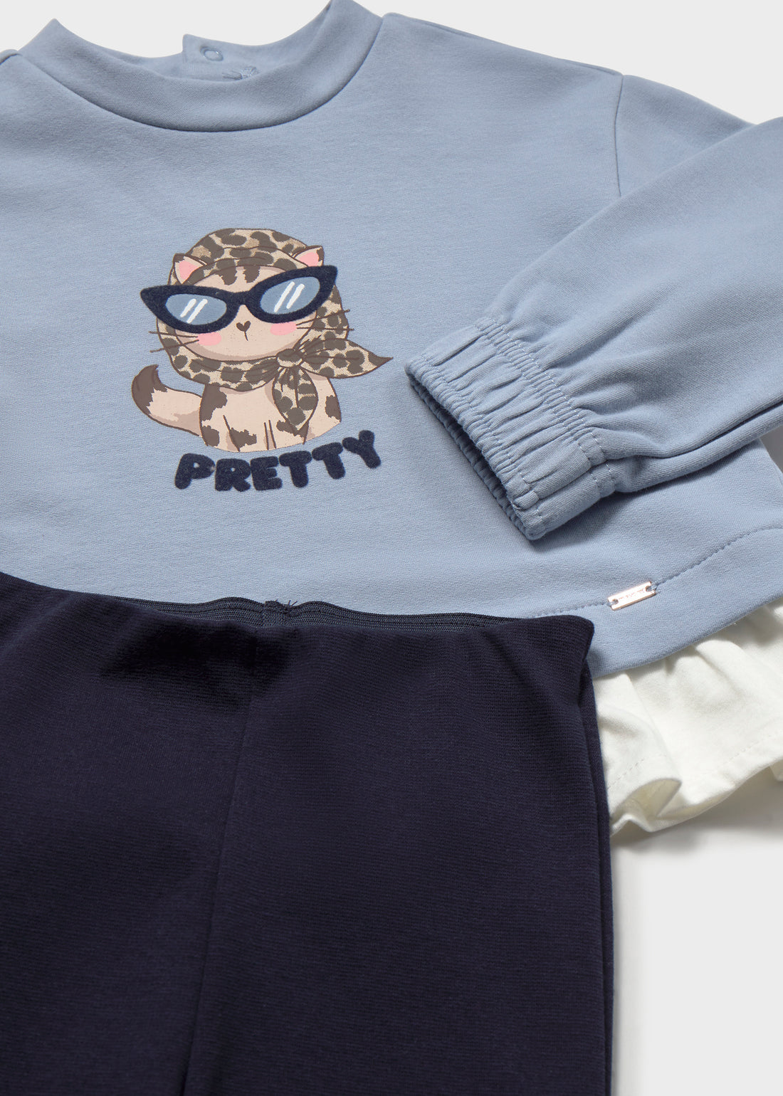 Mayoral Baby Flare Leggings and Sweatshirt Set - Navy companion piece shown separately with coordinated details