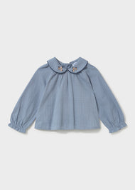 Mayoral Baby Textured Blouse - Light Blue