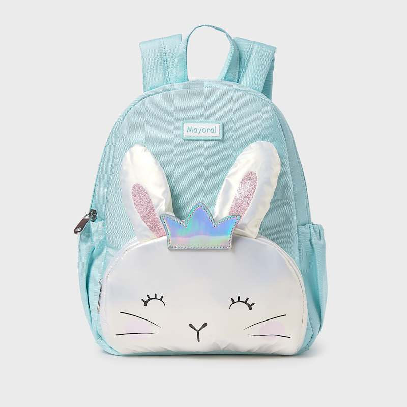 MAYORAL Mayoral Backpack Anise Bunny face with 3D ears, holographic crown, embroidered details img 1/3