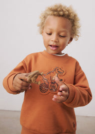Mayoral Boy Embossed Sweatshirt - Brick Red