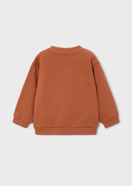 Mayoral Boy Embossed Sweatshirt - Brick Red