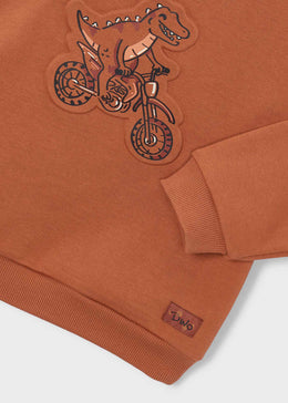 Mayoral Boy Embossed Sweatshirt - Brick Red