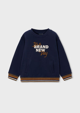 Mayoral Boy Embroidered Sweatshirt - Ink