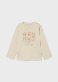 Mayoral Boy Skate T-Shirt - Stone