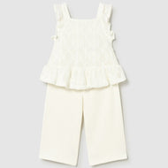 Mayoral Baby Combined Long Pants Set Natural