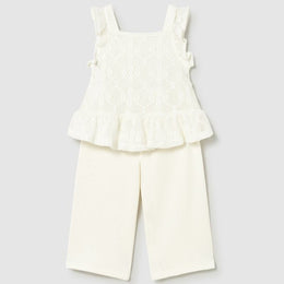 Mayoral Baby Combined Long Pants Set Natural