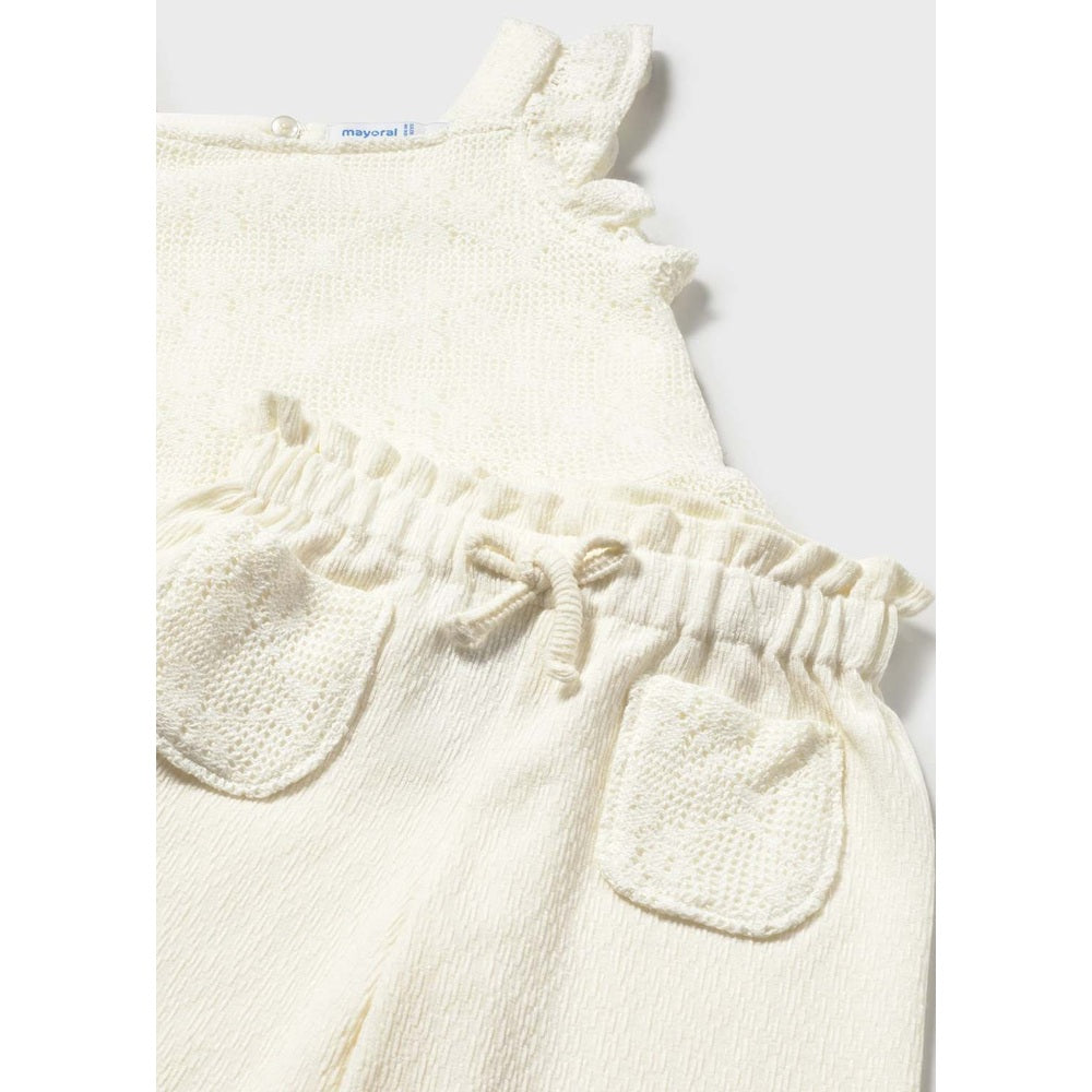 Mayoral Baby Combined Long Pants Set Natural, product view 4