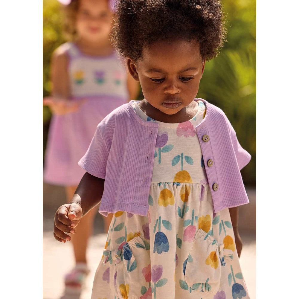Mayoral Baby 2 Piece Dress Set Lilac, product view 3