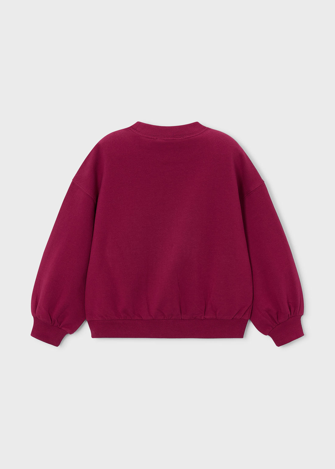 Mayoral Girl Embroidered Sweatshirt - Cherry shown from the back on a clean background