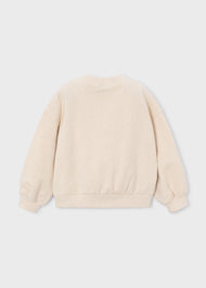 Mayoral Girl Embroidered Sweatshirt - Seed V