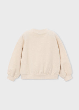 Mayoral Girl Embroidered Sweatshirt - Seed V