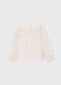 Mayoral Girl Ruffle Collar Blouse - Soy