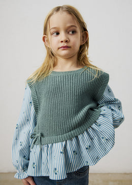 Mayoral Girl Shirt With Top - Bayleaf