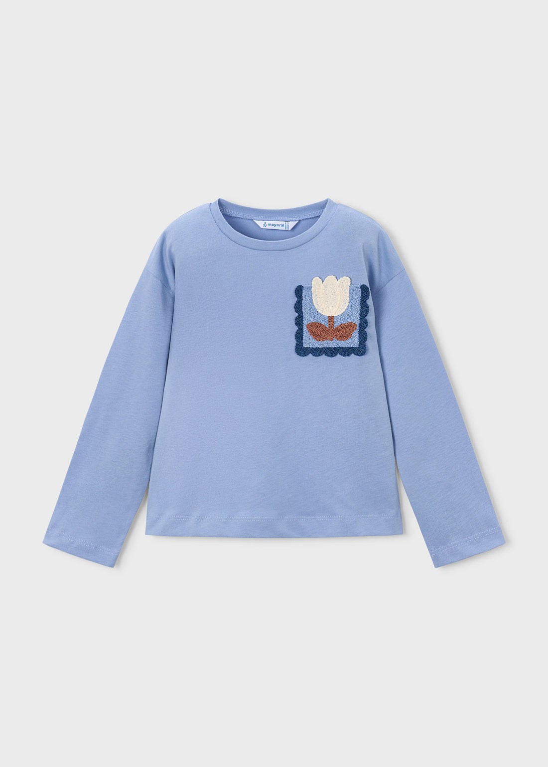Mayoral Girl T-Shirt - Sky shown from the front on a clean background