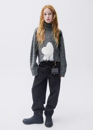 Mayoral Girl Twill Barrel Fit Pants - Black