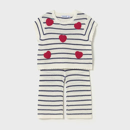 Mayoral Baby Knit Pants Set Natural