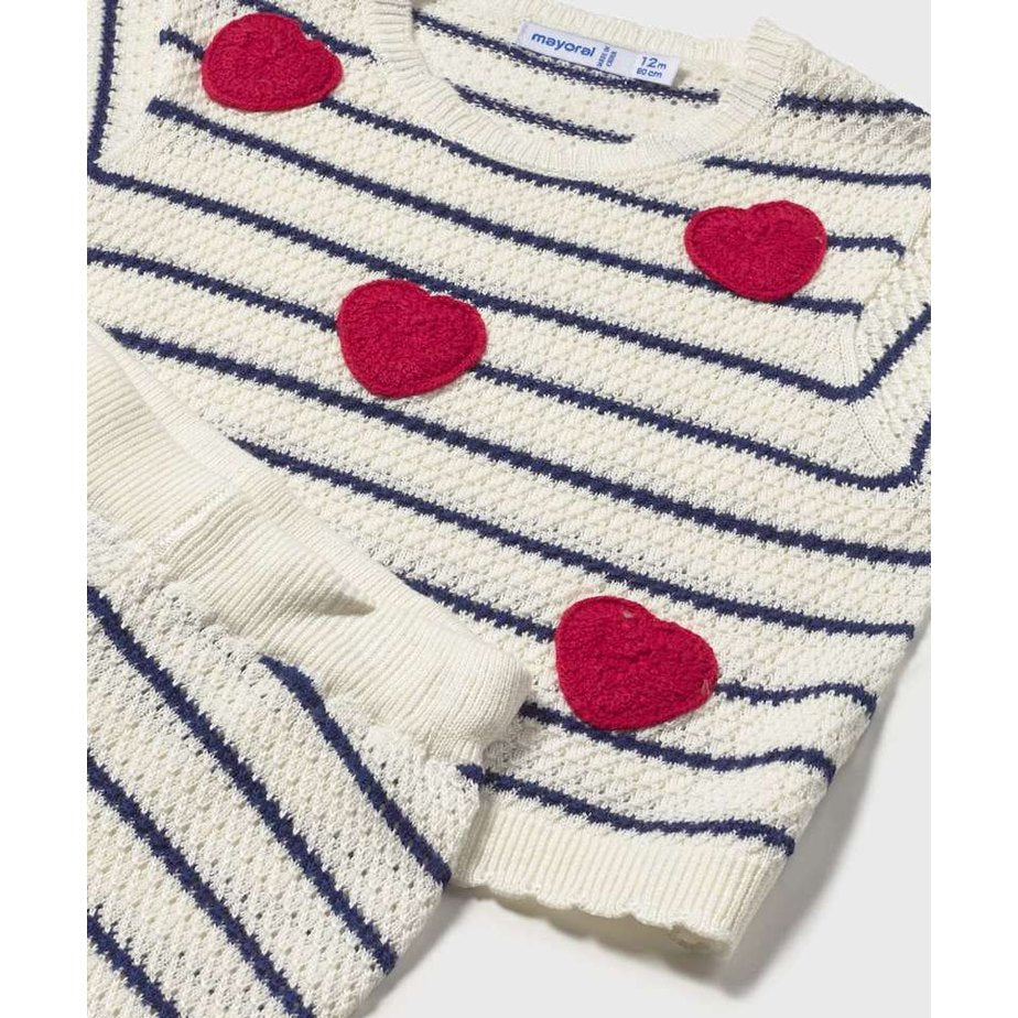 Mayoral Baby Knit Pants Set Natural, product view 3