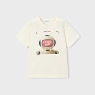 Mayoral Lenticular Short Sleeve T-Shirt Cream