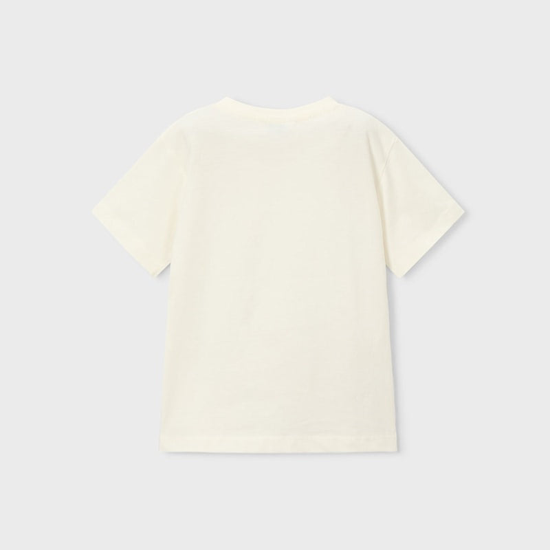 Mayoral Lenticular t-shirt s/s Cream View 2