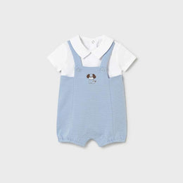 Mayoral Baby Long Bodysuit & Cardigan Set Sky