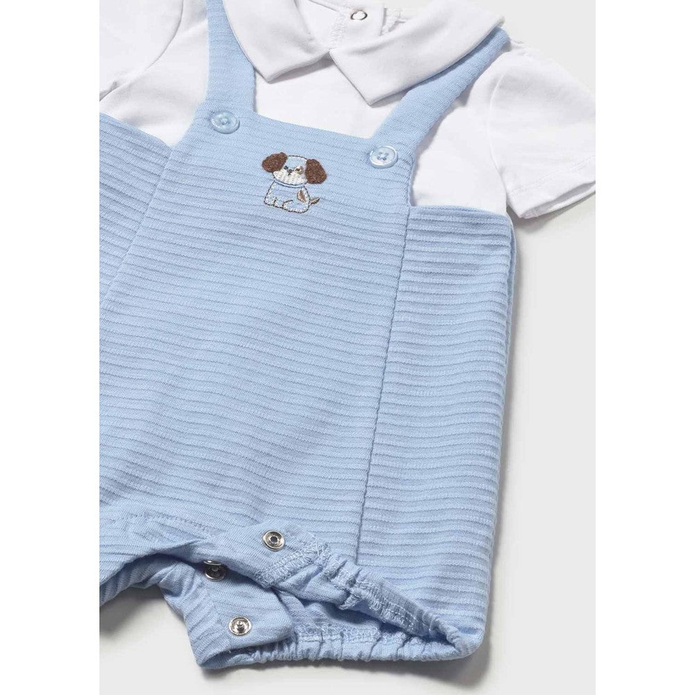 Mayoral Baby Long Bodysuit & Cardigan Set Sky, product view 2
