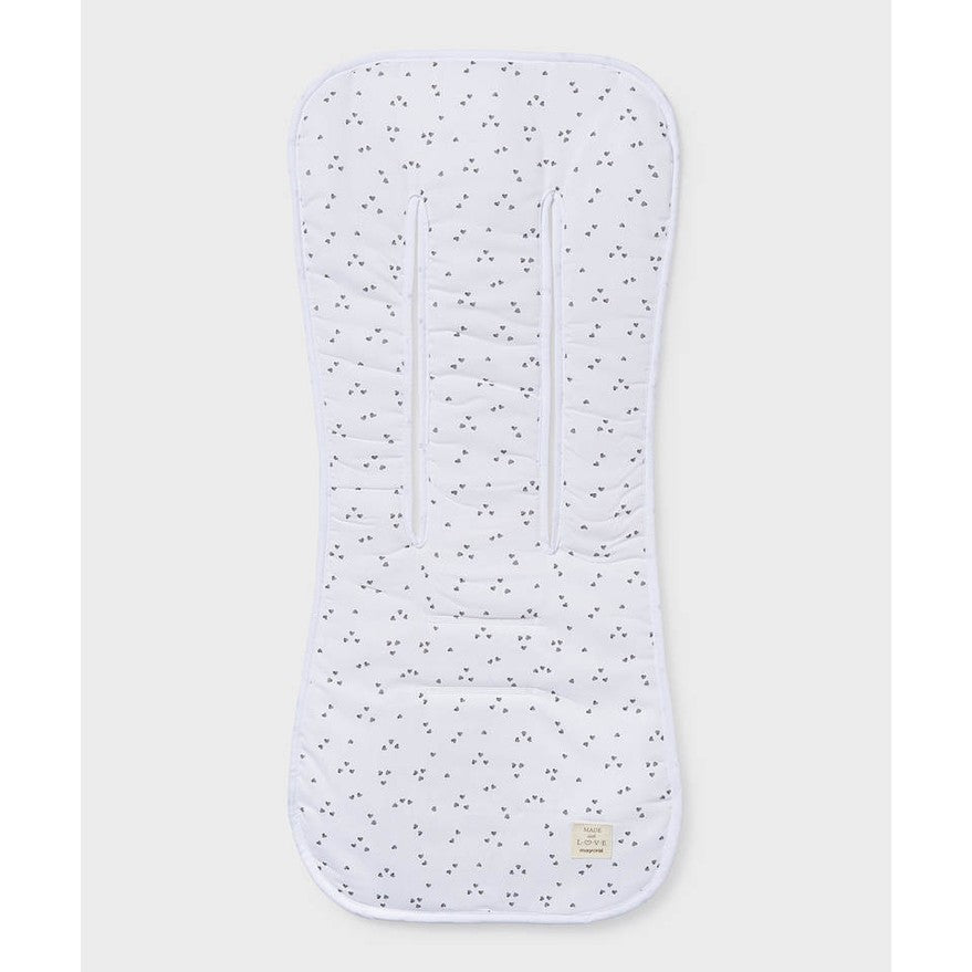 MAYORAL Mayoral Mattress Pad Charcoal quilted with vertical channels and scattered dot pattern img 1/3