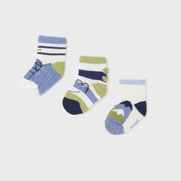 Mayoral Newborn 3 Pack Socks Organic Cotton Tortuga