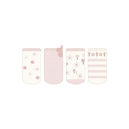 Mayoral Newborn 4-Pack Socks Crystal