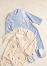 Mayoral Newborn Boy 2-Pack Pajama - Sky