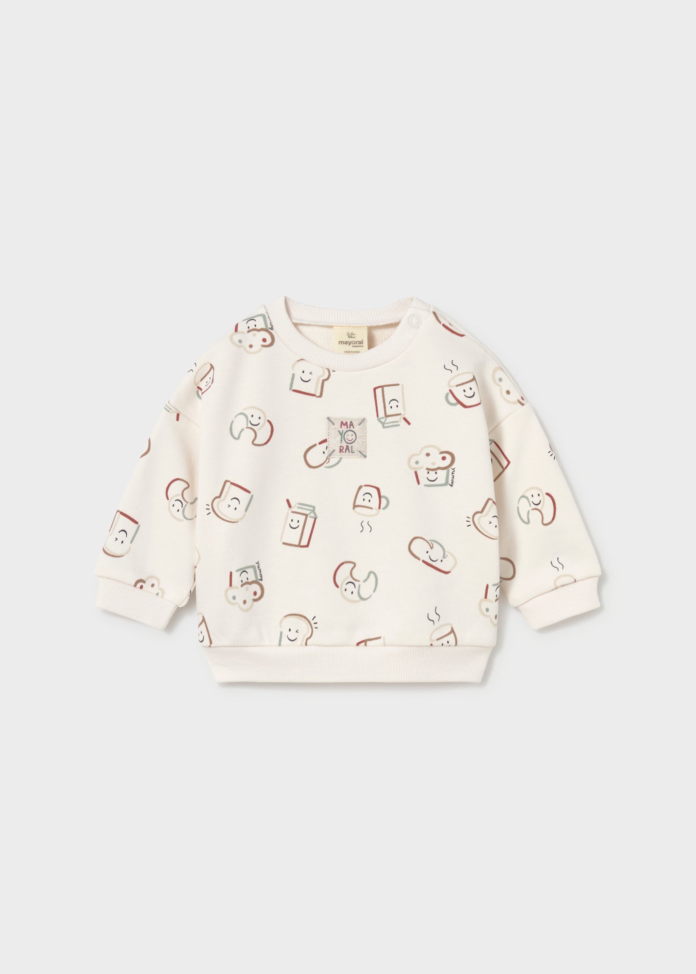 Mayoral Newborn Boy Sweatshirt - Talc