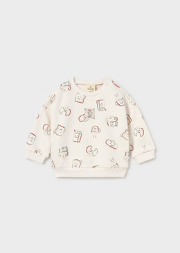 Mayoral Newborn Boy Sweatshirt - Talc