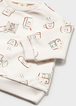 Mayoral Newborn Boy Sweatshirt - Talc