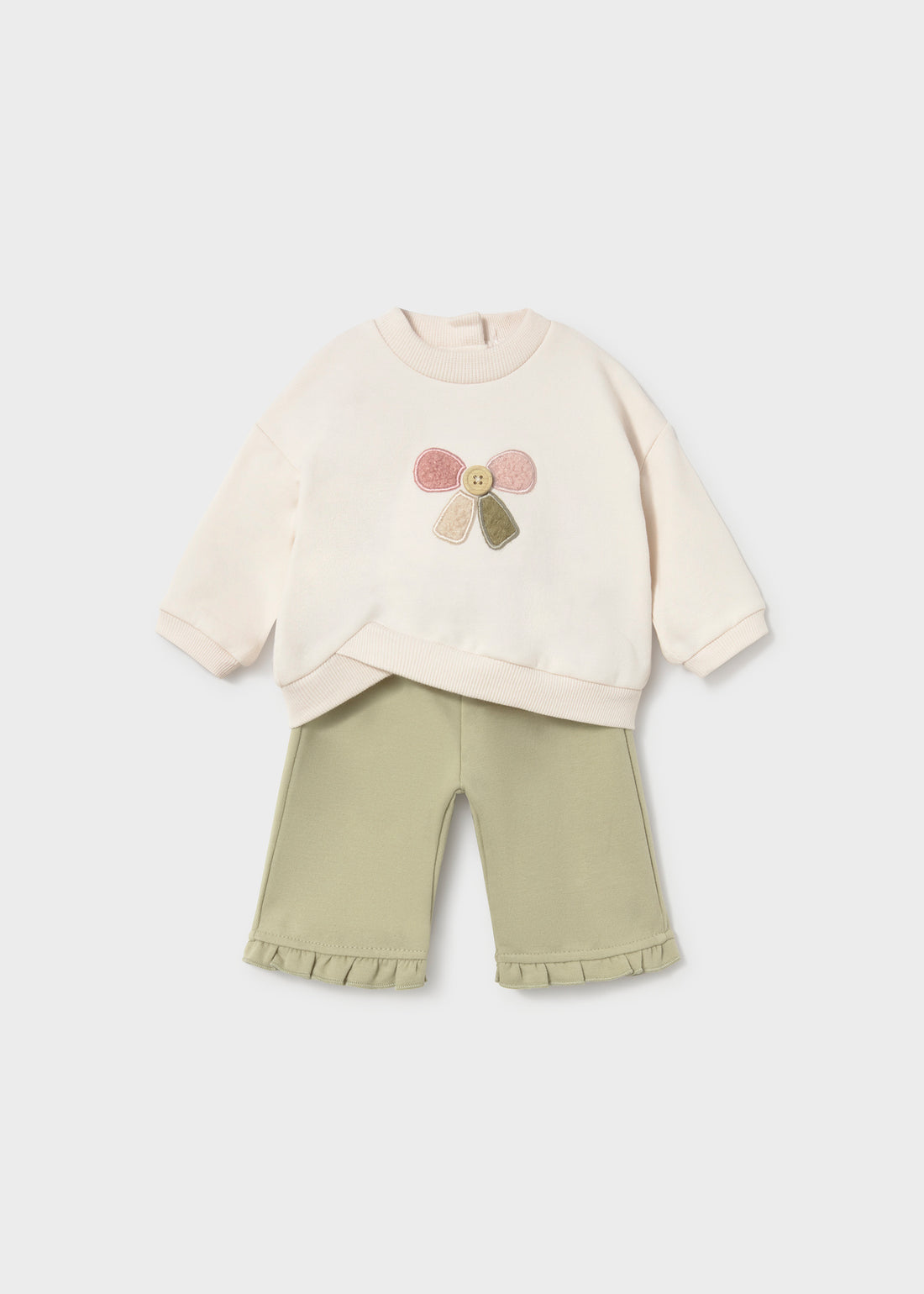 Mayoral Newborn Girl 4-Piece Set - Heather Nude main coordinated piece shown separately