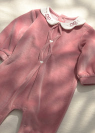 Mayoral Newborn Girl Wave Collar One-Piece - Cipria