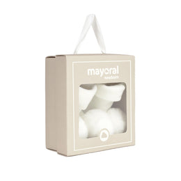 Mayoral Newborn Headpiece And Socks Set Natural