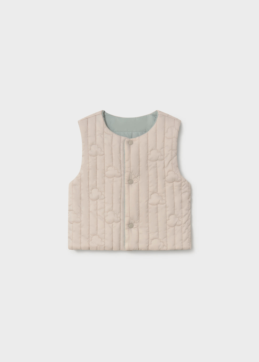 Mayoral Reversible Vest - Stone Jaspe shown from the front on a clean background