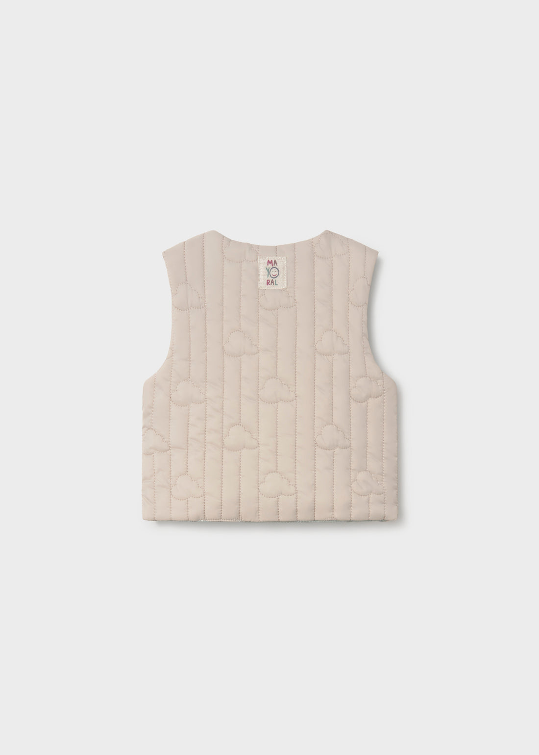 Mayoral Reversible Vest - Stone Jaspe shown from the back on a clean background