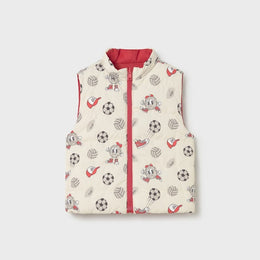 Mayoral Baby Reversible Vest Tomato
