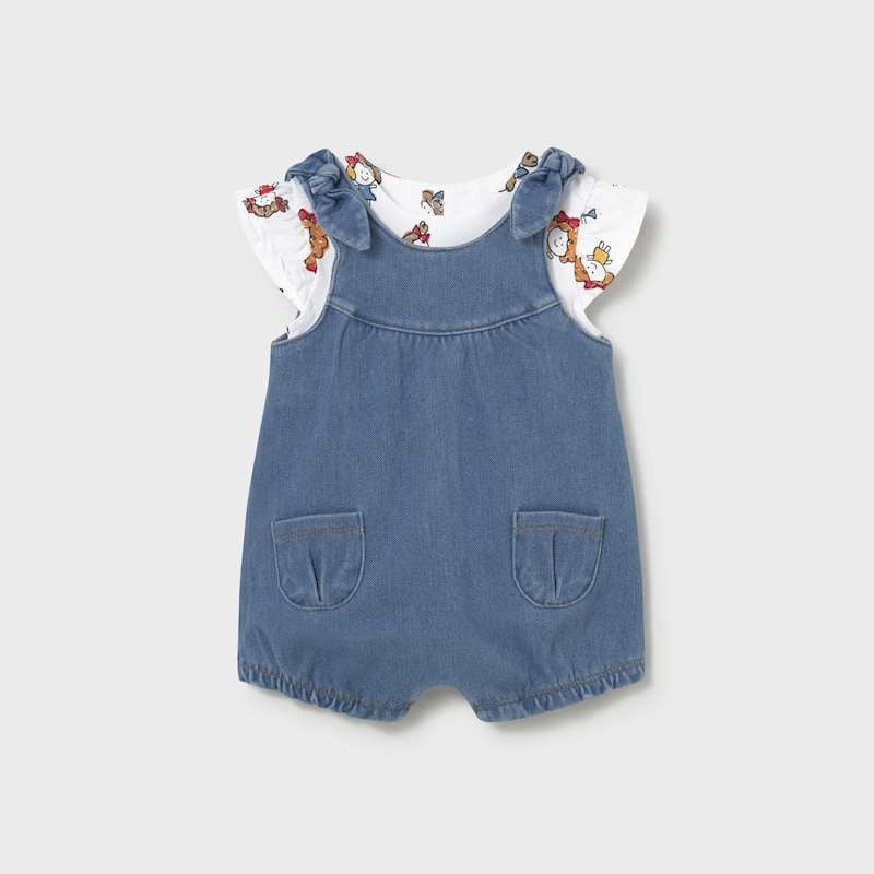 Mayoral Baby Romper Set Light Deni