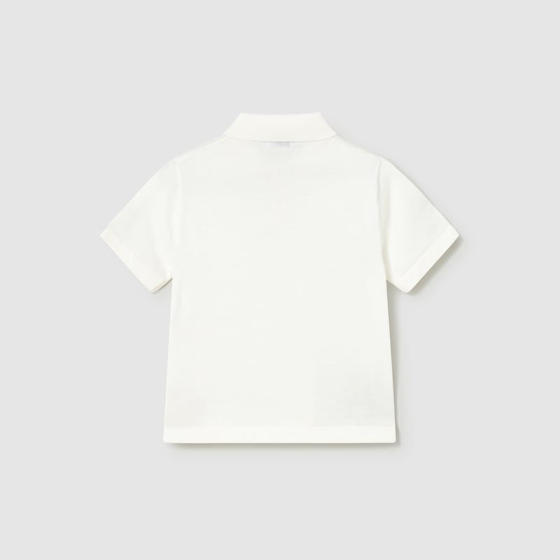 Mayoral S/s polo Cream View 2