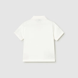 Mayoral Baby Short Sleeve Polo Cream