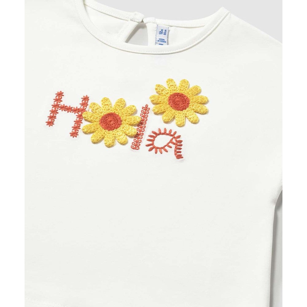 Mayoral Baby Short Sleeve Shirt Natural, product view 2