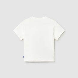 Mayoral Baby Short Sleeve T-Shirt Cream-Hippo