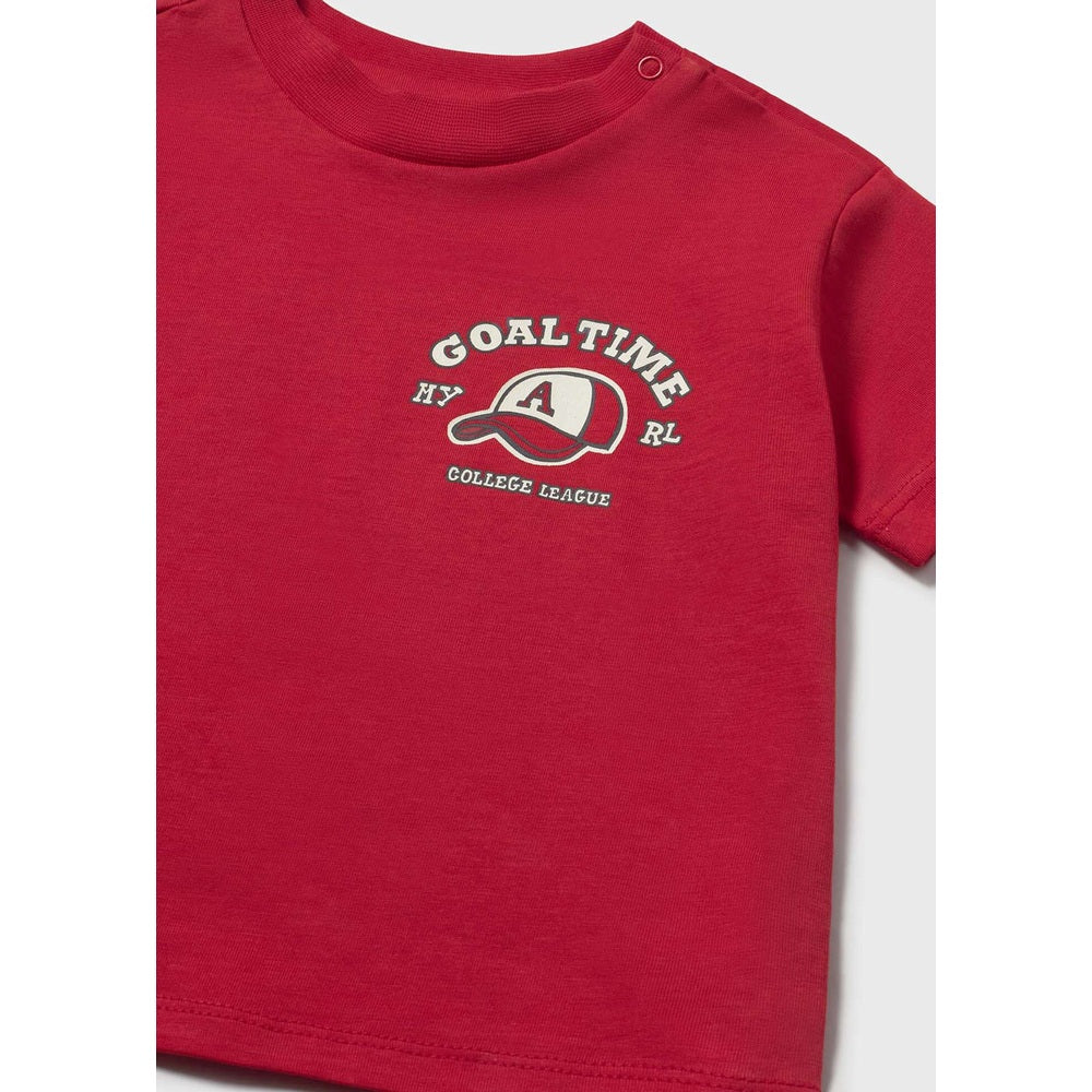 Mayoral Baby Short Sleeve T-Shirt Tomato, product view 3
