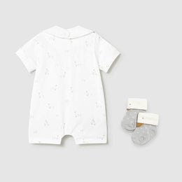 Mayoral Baby Short Pajama Gift Set White
