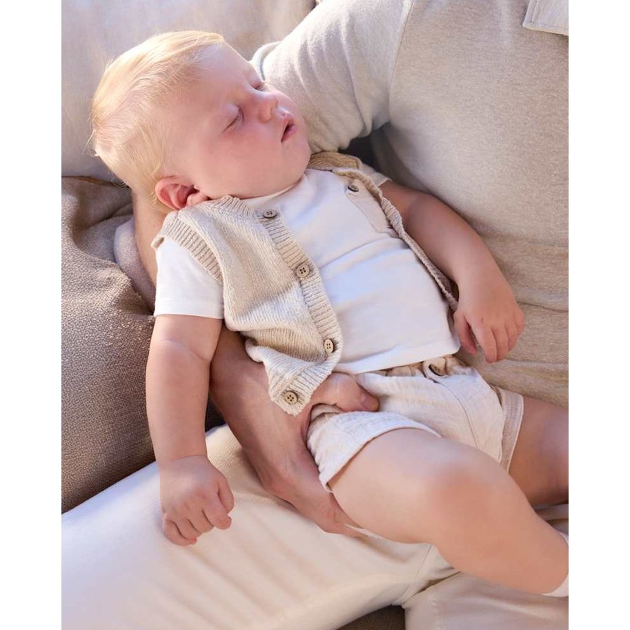 Mayoral Shorts w/ vest set Wheat View 3
