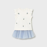 Mayoral Baby Tulle Skirt Set Sky