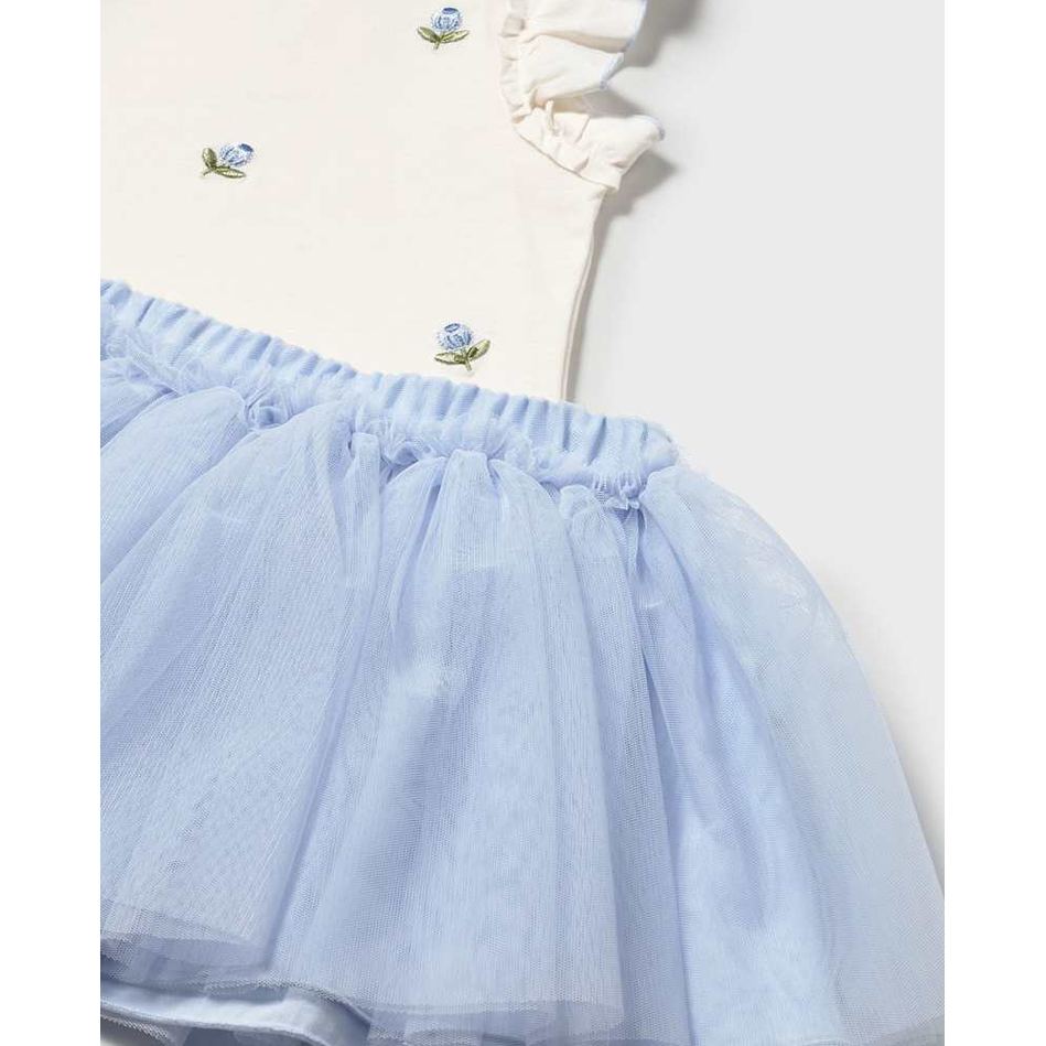 Mayoral Baby Tulle Skirt Set Sky, product view 2